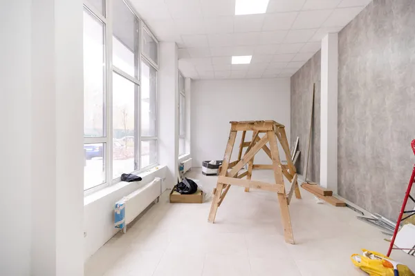 Yenileme ve inşaat sırasında daire iç — Stok fotoğraf