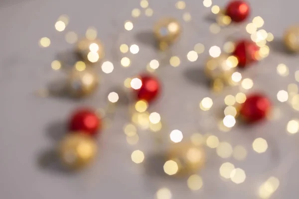 Праздничный рождественский фон разряженной украшенной рождественской боке композиции — стоковое фото