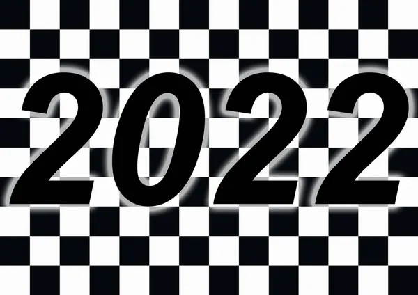 Felice anno nuovo 2022 scritto su sfondo isolato — Foto Stock