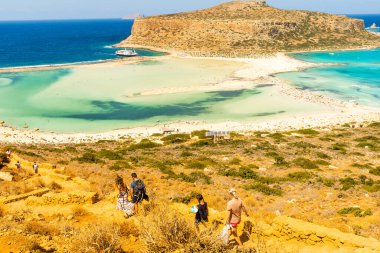 Yunanistan, Gramvousa Girit, Balos Körfezi 'nin inanılmaz manzarası