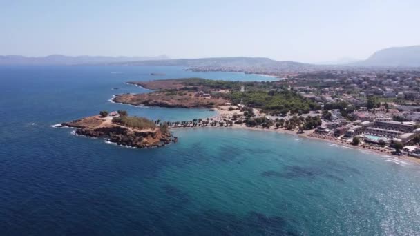Güney Girit, Yunanistan 'da denizi olan plaj — Stok video