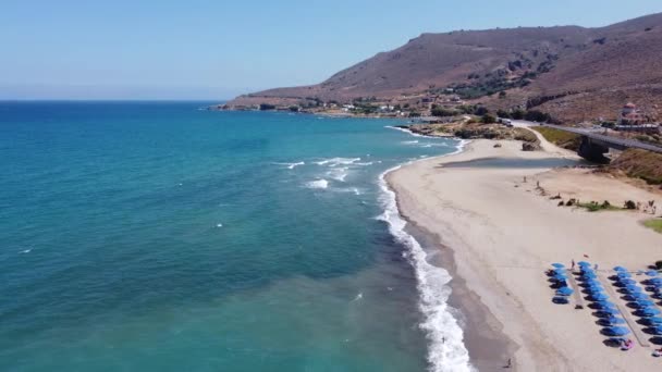 爱琴海海上的克里特岛，希腊的假期 — 图库视频影像
