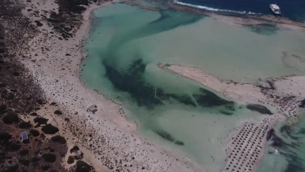 Пляжи Греции - залив Крит-Балос — стоковое видео