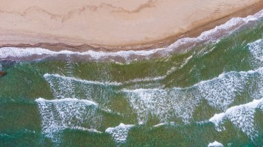 tropik sahil dalga retro tarzı