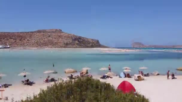Piękne plaże w Grecja - Kreta balos bay — Wideo stockowe