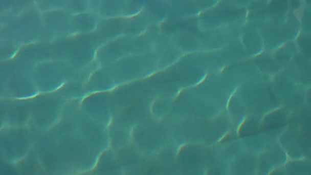 Belle eau de piscine bleue rafraîchissante — Video