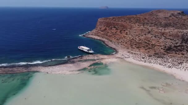 Vackra stränderna i Grekland - Kreta balos bay — Stockvideo