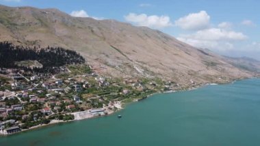Arnavutluk 'un Shkoder kentinin hava görüntüleri