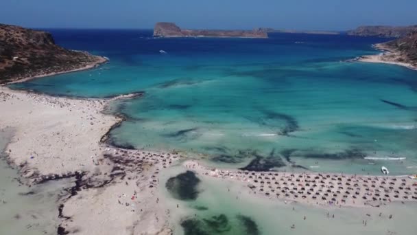 Hermosas playas de Grecia - Bahía de Creta Balos — Vídeo de stock