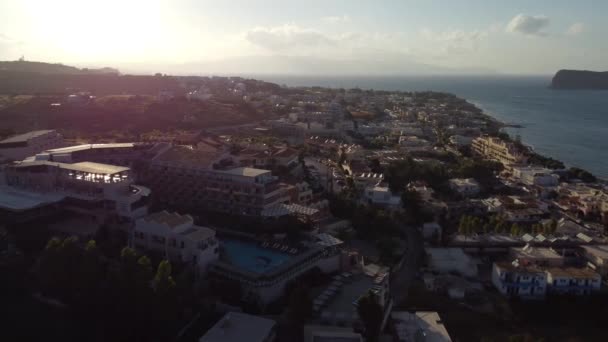 Удивительный вид с воздуха на остров Крит, Греция. — стоковое видео