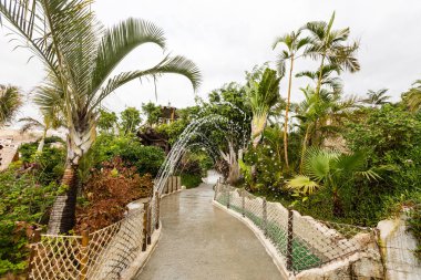 TENERİFE ADASI, İSPAN - 9 Ocak 2020 Tenerife, İspanya 'da Siam Park. Siam Park, Avrupa 'da su çekimleri yapılan Su Krallığı tema parkı.