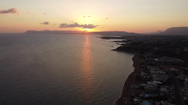 Verbazingwekkend uitzicht op het eiland op Kreta, Griekenland. — Stockvideo