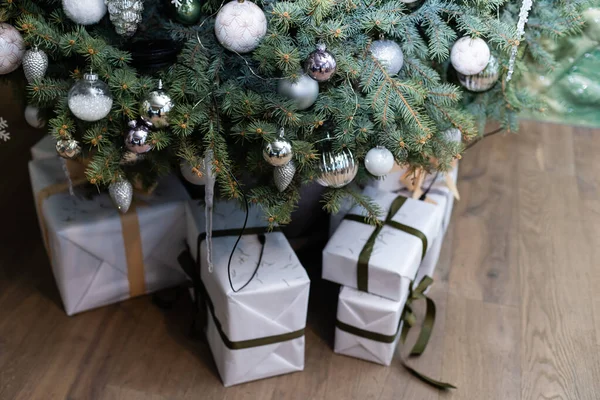 Creative Zero Waste Christmas Concept Gift Boxes Handmade Eco