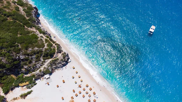 Plaża Gjipe, słynna plaża w Albanii — Zdjęcie stockowe