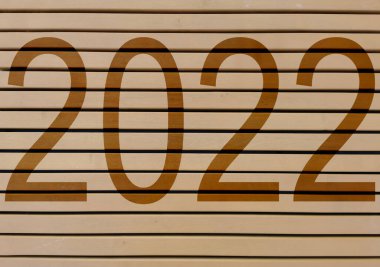 İzole edilmiş arka planda 2022 yılı kutlu olsun.