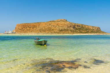 Yunanistan, Gramvousa Girit, Balos Körfezi 'nin inanılmaz manzarası