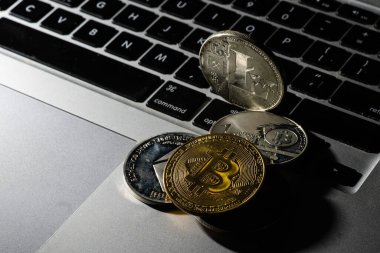 Bitcoin BTC Kripto Para Birimi. Borsa Konsepti. BTC 'den USD Kripto Para Birimi Bitcoin BTC' ye