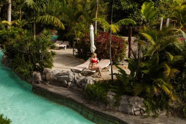 TENERİFE ADASI, İSPAN - 9 Ocak 2020 Tenerife, İspanya 'da Siam Park. Siam Park, Avrupa 'da su çekimleri yapılan Su Krallığı tema parkı.