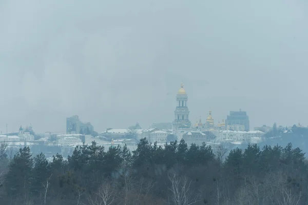 Katedra św. Zofii w Kijowie w okresie zimowym. Ukraina. — Zdjęcie stockowe