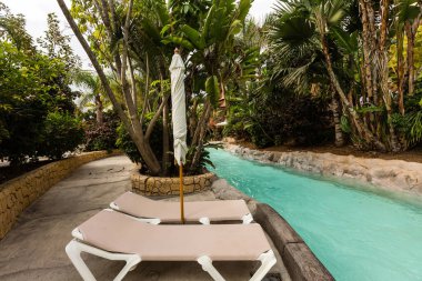 TENERİFE ADASI, İSPAN - 9 Ocak 2020 Tenerife, İspanya 'da Siam Park. Siam Park, Avrupa 'da su çekimleri yapılan Su Krallığı tema parkı.