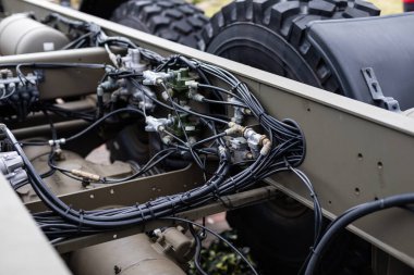 eski jet motoru yakın çekim iç.