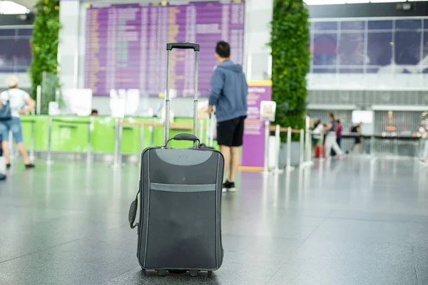 the suitcase is at the airport, free space