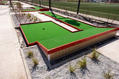 Yeşil rota. Mini golf sahaları