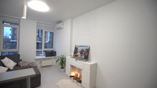 Luxe Loft Salon Intérieur, Appartements avec cheminée — Video