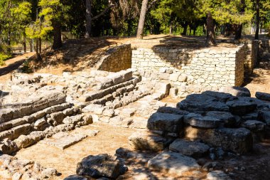 Girit, Heraklion, Yunanistan 'daki Knossos Sarayı' nın en iyi manzarası