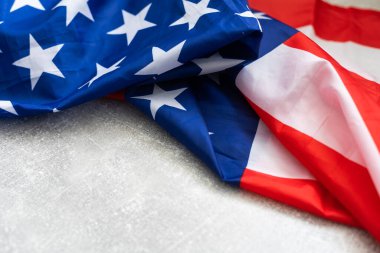 Amerika Birleşik Devletleri bayrak sınırı Gri arka planda kırpma yolu ile izole