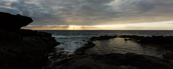 On shore of the Atlantic Ocean on the island Tenerife — Stock Photo, Image