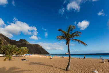 mükemmel kumsal sıcak yaz gününde