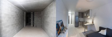 İçi boş Modern Çatı Ofisi açık uzay modern ofis manzarası. Modern açık konsept lobi ve resepsiyon odası tasarımı ..3k. 3d oluşturma ve çizim çizimi.