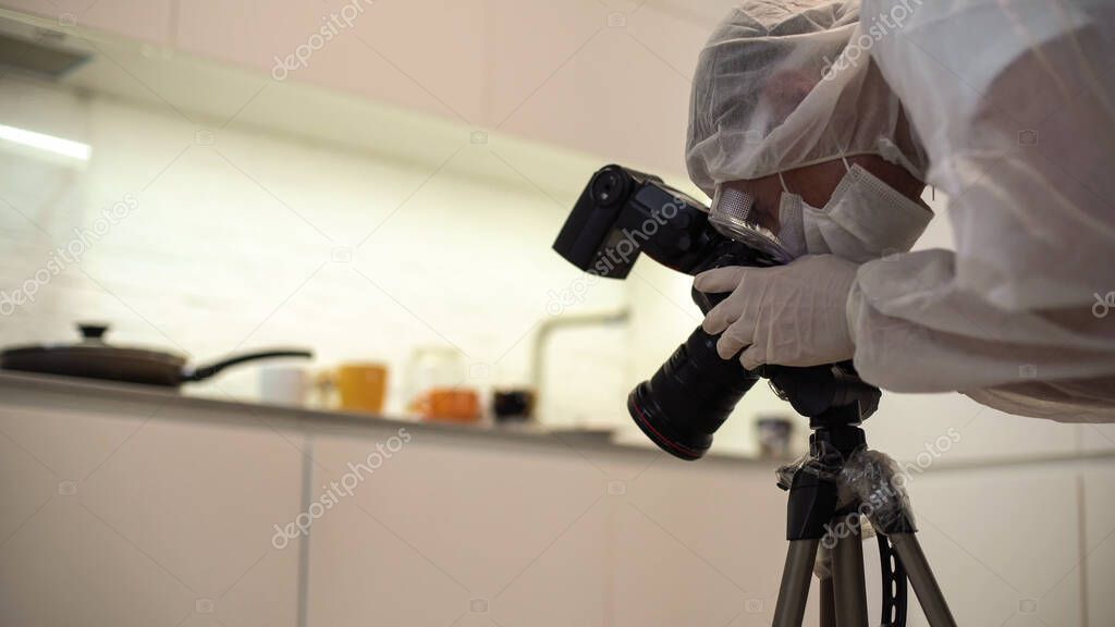 Crime Scene Site Police Photographer Forensic Scientist Murder Collect Evidence