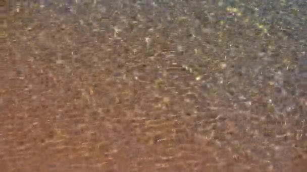 海、ビーチの砂のテクスチャのソフト波 — ストック動画