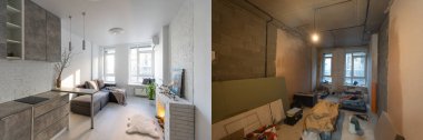 İçi boş Modern Çatı Ofisi açık uzay modern ofis manzarası. Modern açık konsept lobi ve resepsiyon odası tasarımı ..3k. 3d oluşturma ve çizim çizimi.