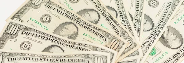 Close up dollar banknote on white background — Stock Photo, Image