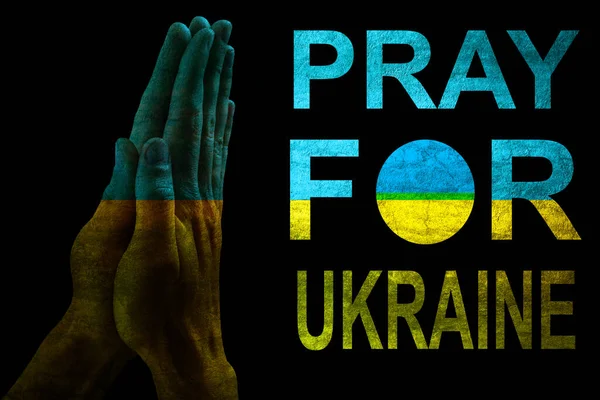 Ukrajnai válság koncepció illusztráció ukrajnai zászló színek — Stock Fotó