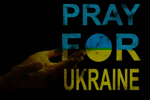 Ukraina kryzys koncepcja ilustracja w ukraińskich kolorach flagi — Zdjęcie stockowe