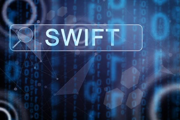 SWIFT 。世界银行间金融电信协会。金融银行监管概念 — 图库照片