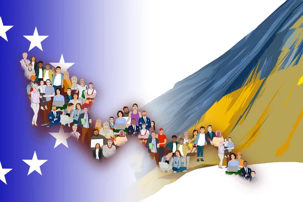 Patriot van ukraine. Oekraïense mensen. steun Oekraïne concept. Onafhankelijkheidsdag van Oekraïne, 24 augustus. Oekraïners naadloos patroon. Bid voor Oekraïne achtergrond — Stockfoto