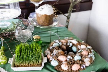 Paskalya için kuş yuvası