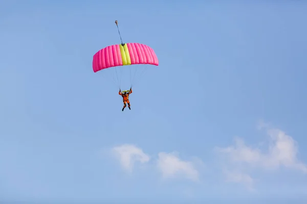 Skydiver freedom concept vintage color — Stock Photo, Image