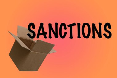 Kağıda yazılı yaptırımlar. Rusya 'da yaptırım konsepti