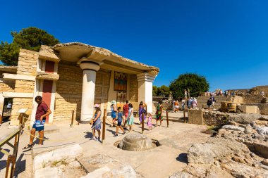 Knossos Girit, en iyi manzara, Yunanistan 25 Ağustos 2021 