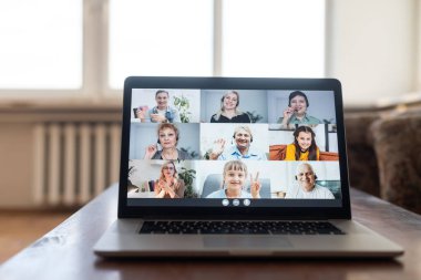 Çevrimiçi Video Konferansı Webinar Call. İş Toplantısı