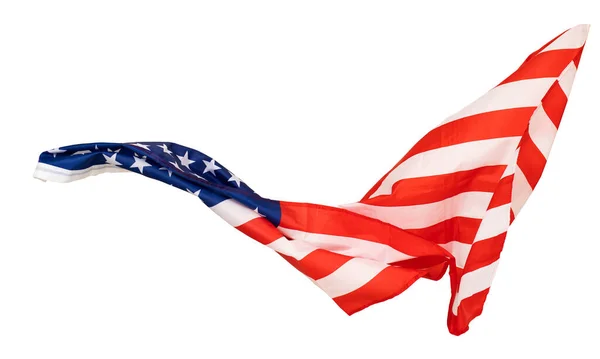 Amerikanische Flagge weht im Wind. — Stockfoto