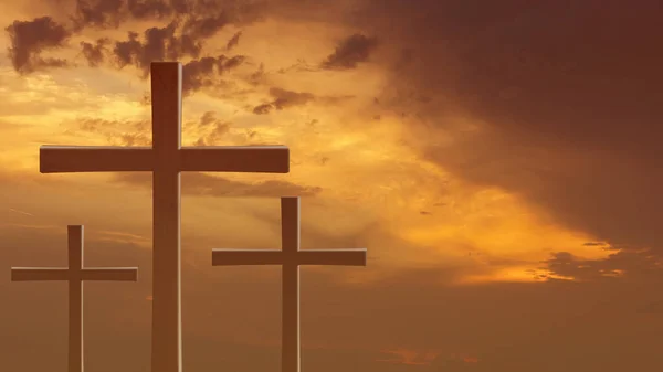 Wielki Piątek ilustracja dla chrześcijan religijnych z krzyżem — Zdjęcie stockowe
