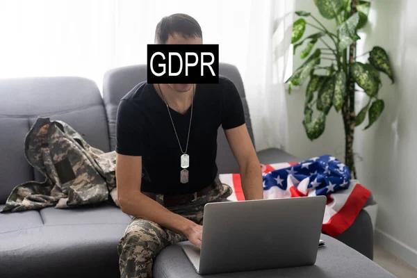 Gdpr. 数据保护条例。网络安全与隐私. — 图库照片