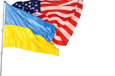 Ukrayna bayrağı ve Amerika Birleşik Devletleri